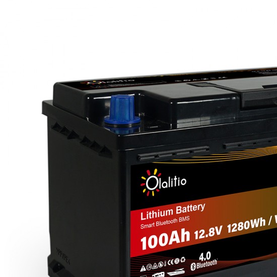 Litija akumulators 12.8V 100Ah Ar Sildītāju OLALITIO LiFePO4
