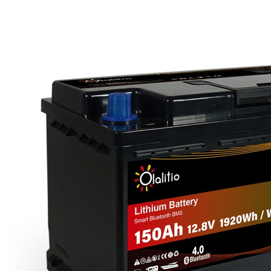Litija akumulators 12.8V 150Ah Ar Sildītāju OLALITIO LiFePO4