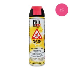 Ceļu marķēšanas fluorescējoša krāsa aerosolā sarkana 500ml PintyPlus