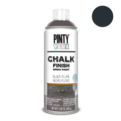 Ūdens bāzes krīta krāsa aerosolā Black Plum PintyPlus CHALK 400ml
