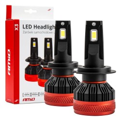 Auto LED spuldzes LED Headlight H7 X3 Series AMiO