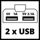 Einhell TE-CP 18 Li USB ārējais lādētājs
